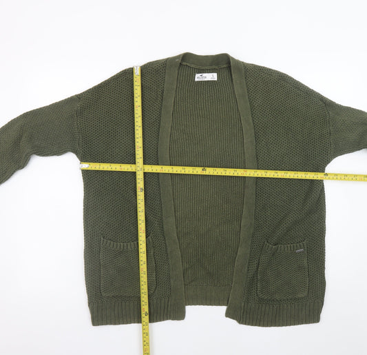 Womens UK Size S Hollister Green Cardigan Jumper