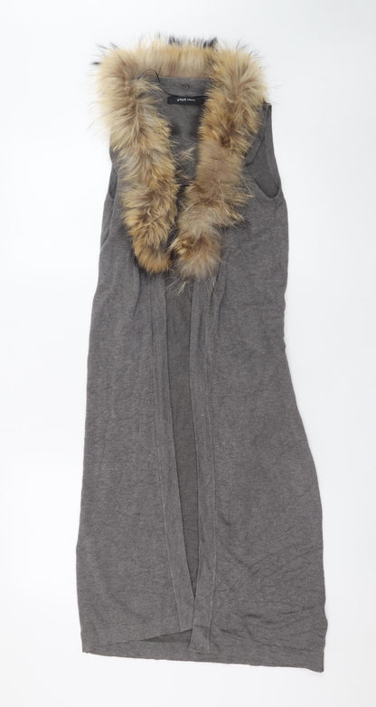 Womens UK Size S YAYA Grey Cardigan Jumper