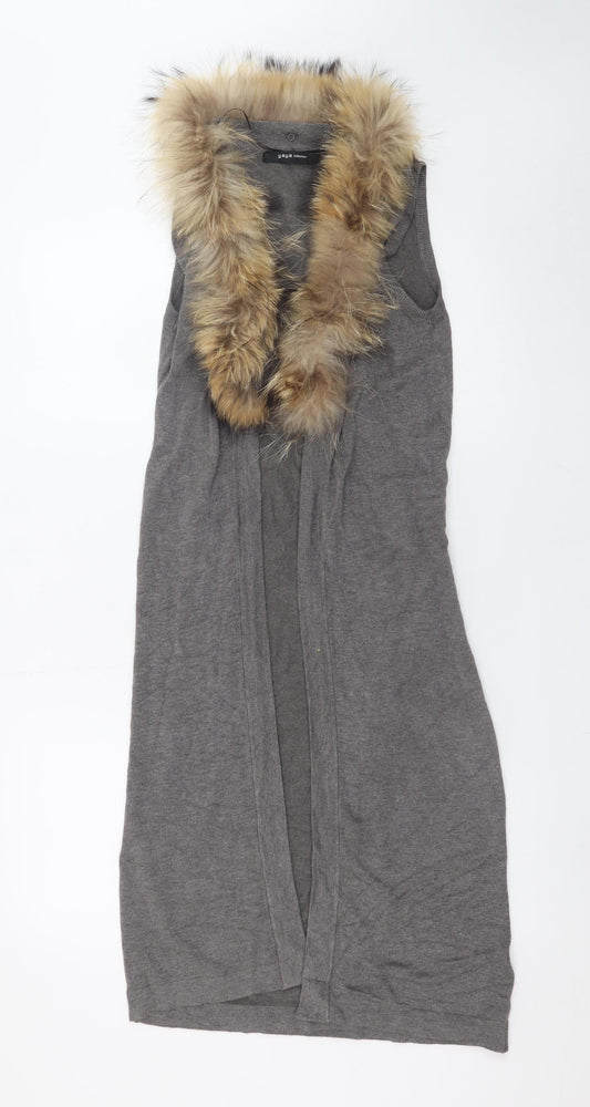 Womens UK Size S YAYA Grey Cardigan Jumper