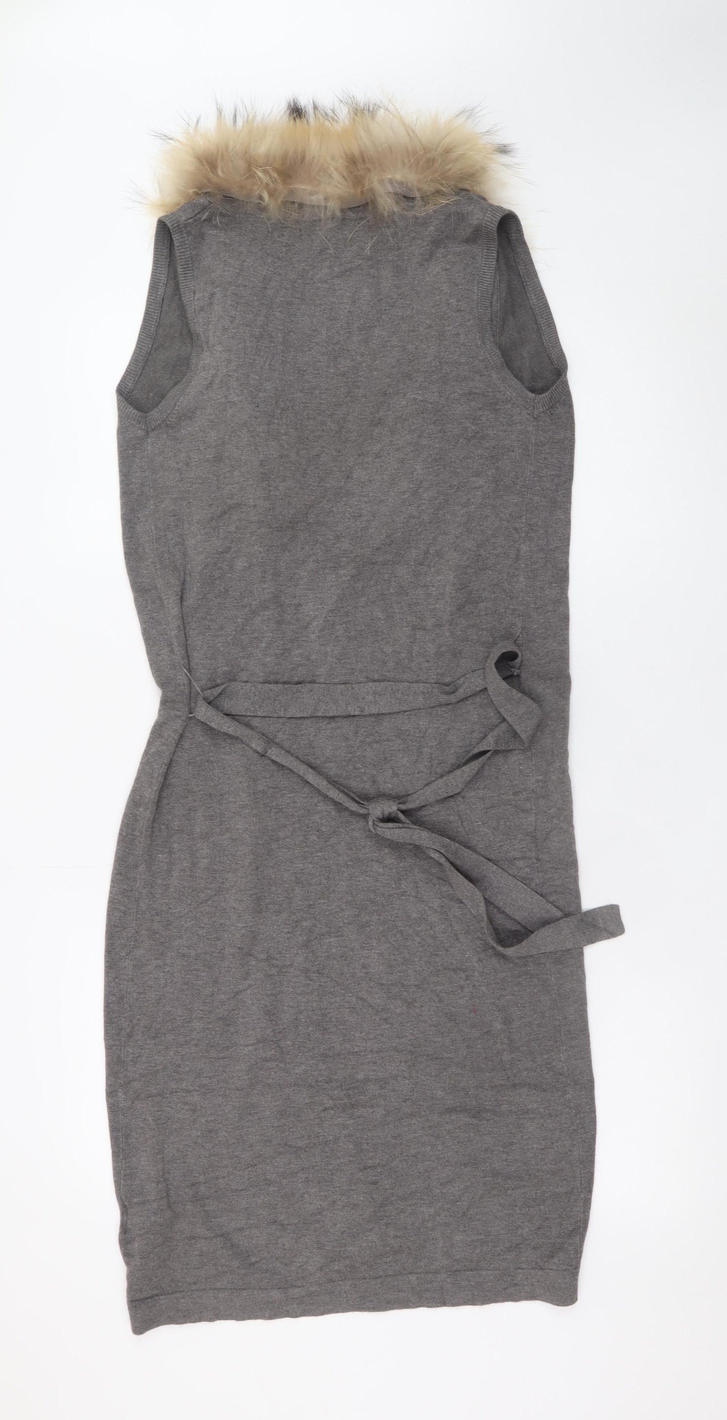 Womens UK Size S YAYA Grey Cardigan Jumper