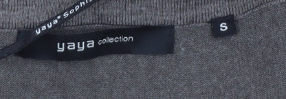 Womens UK Size S YAYA Grey Cardigan Jumper