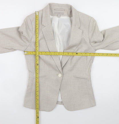 H&M Women Beige Size 8 Classic Blazer Jacket