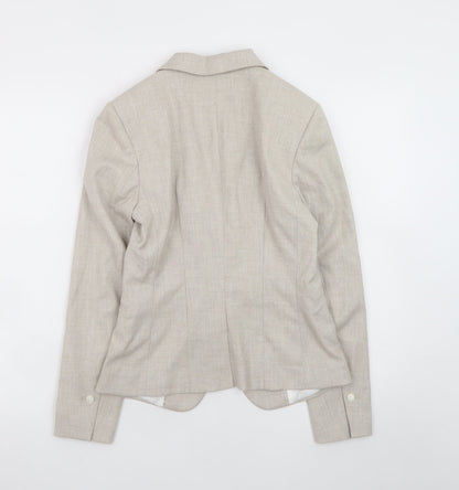 H&M Women Beige Size 8 Classic Blazer Jacket