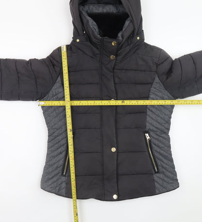 Womens UK Size 12 NEXT Black Puffer Jacket