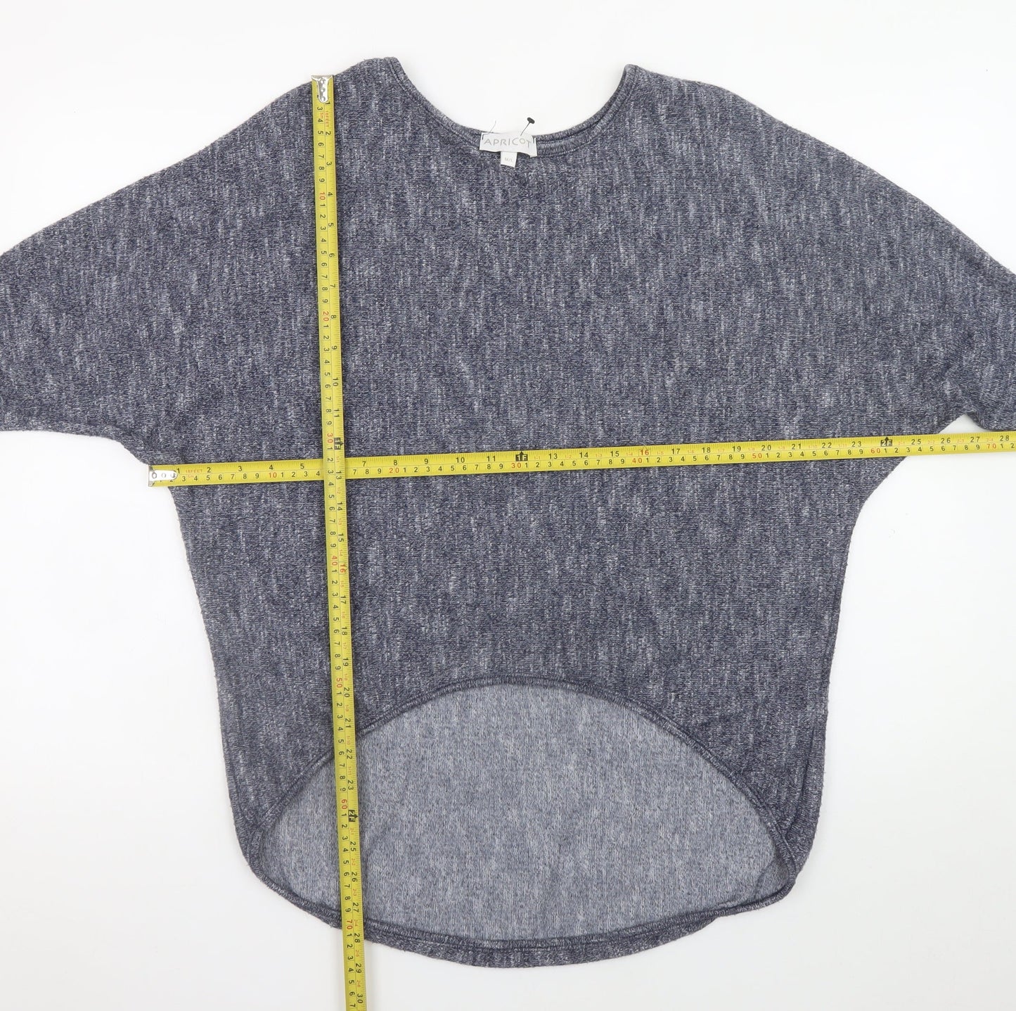 Womens UK Size M Apricot Grey Basic T-Shirt