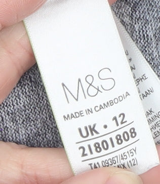 Womens UK Size 12 Marks and Spencer Grey Pullover Jumper