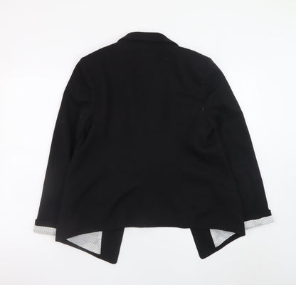 Wallis Women's Black Size 12 Classic Regular Fit Blazer Jacket