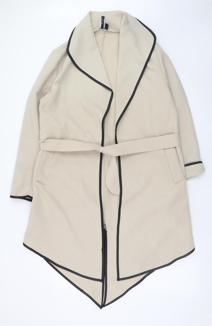 Womens UK Size 8/10 Izabel London Beige Trench Coat