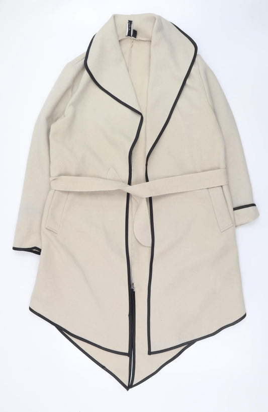 Womens UK Size 8/10 Izabel London Beige Trench Coat