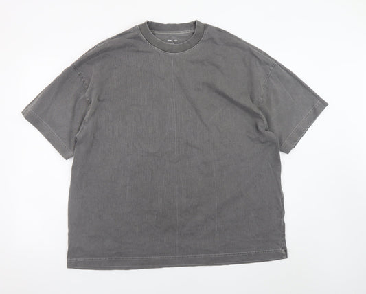 ASOS 4505 Men’s Grey Cotton Relaxed Fit Crew Neck T-Shirt Size L