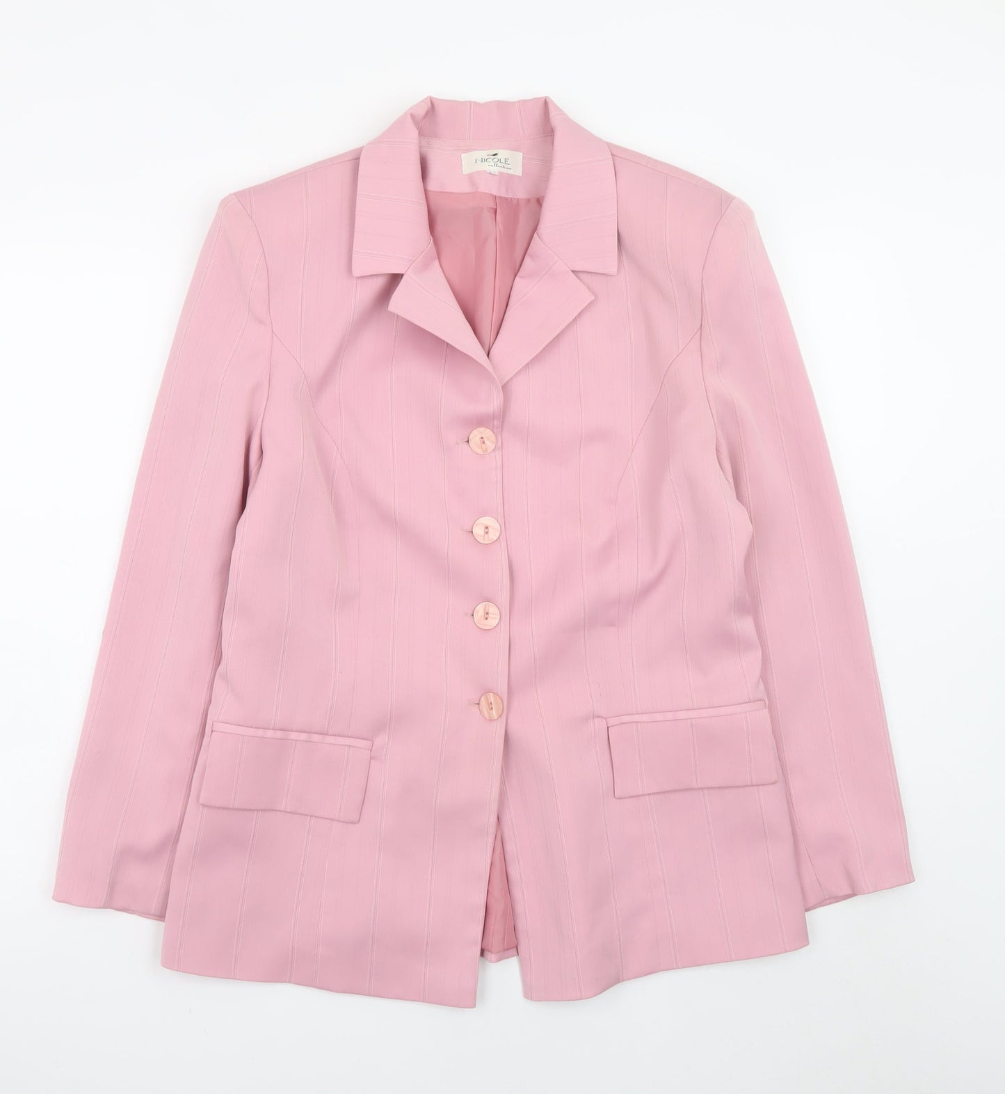 Womens UK Size 12 Nicole Collection Regular Pink Blazer