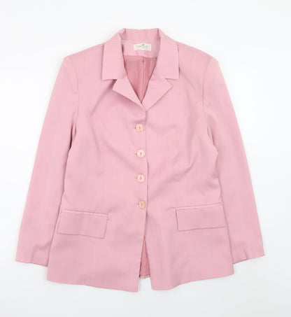 Womens UK Size 12 Nicole Collection Regular Pink Blazer