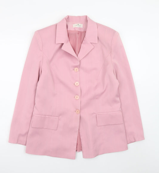 Womens UK Size 12 Nicole Collection Regular Pink Blazer