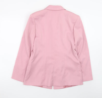 Womens UK Size 12 Nicole Collection Regular Pink Blazer