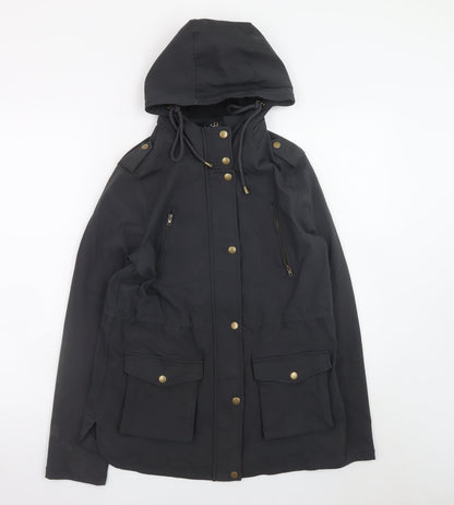 Womens UK Size M Eden Society Black Parka Coat