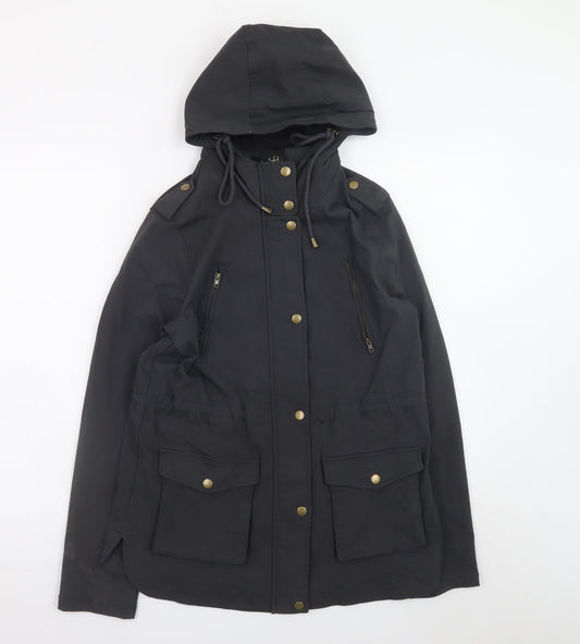 Womens UK Size M Eden Society Black Parka Coat