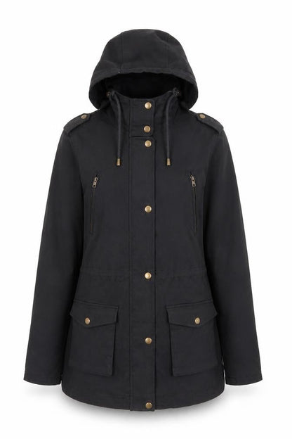 Womens UK Size M Eden Society Black Parka Coat