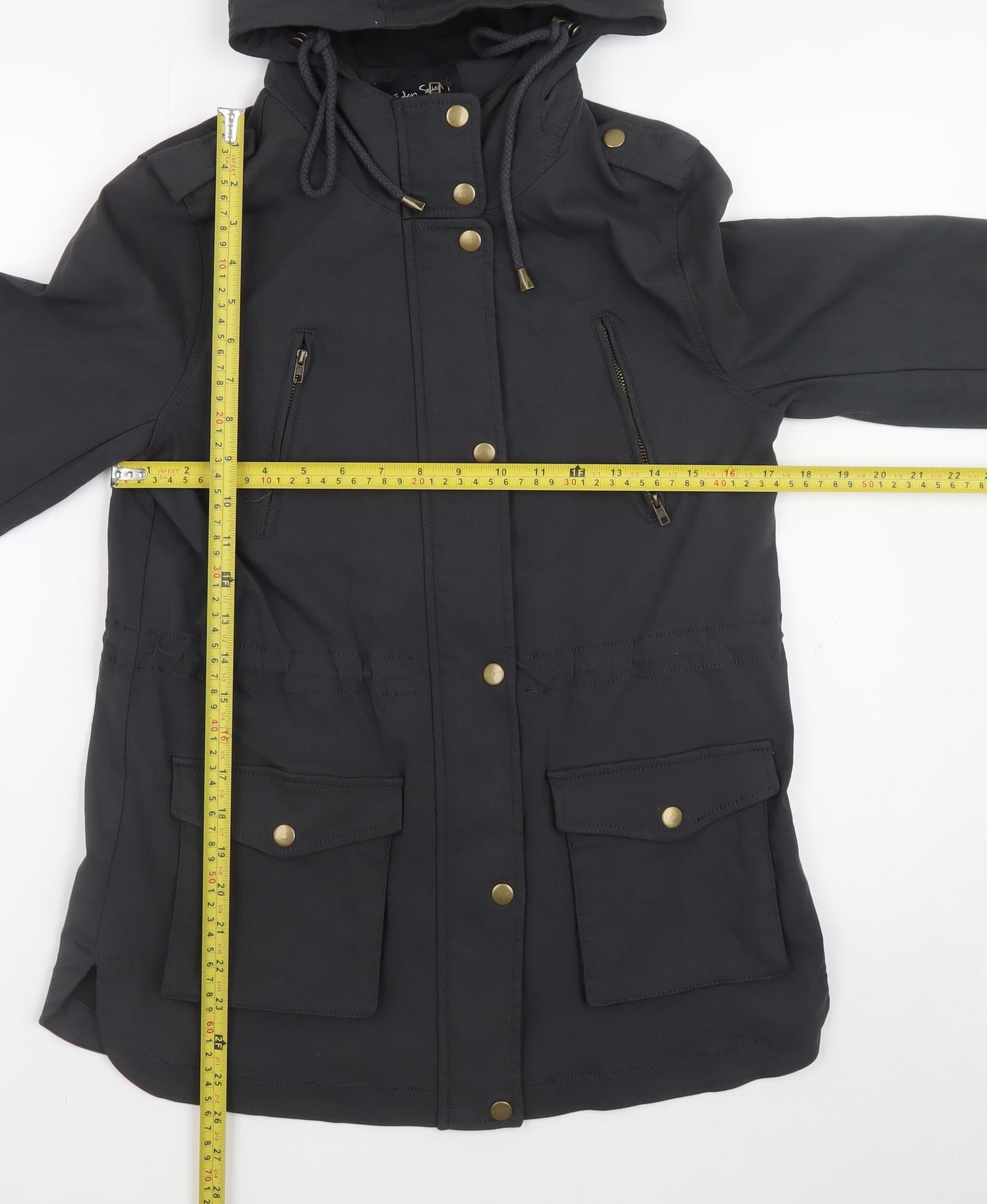 Womens UK Size M Eden Society Black Parka Coat