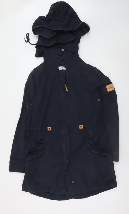 Penfield Women’s Blue Parka Jacket S Cotton Blend Hooded Outdoor