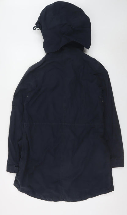 Penfield Women’s Blue Parka Jacket S Cotton Blend Hooded Outdoor