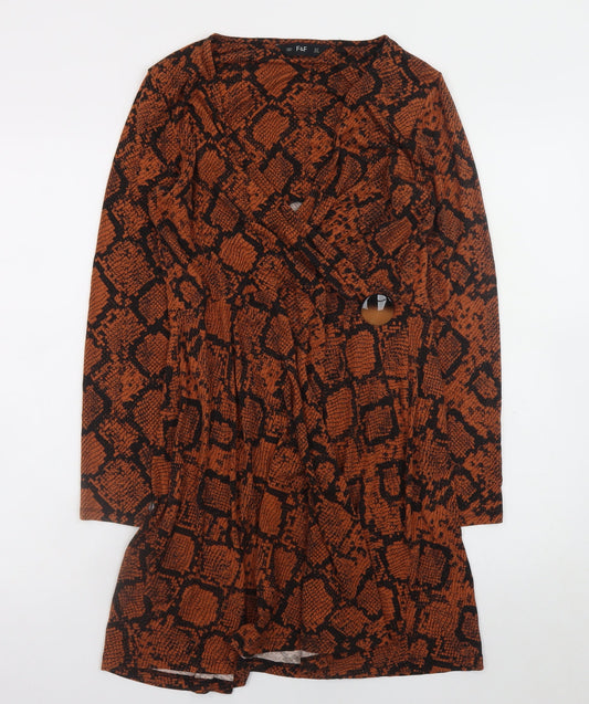 Womens UK Size 12 F&F Wrap Dress