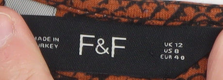 Womens UK Size 12 F&F Wrap Dress