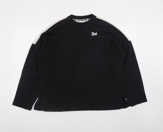 Womens UK Size L Victoria's Secret Black Pullover Sweatshirt