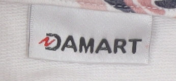 Womens UK Size L Damart Multicoloured Henley Sweatshirt