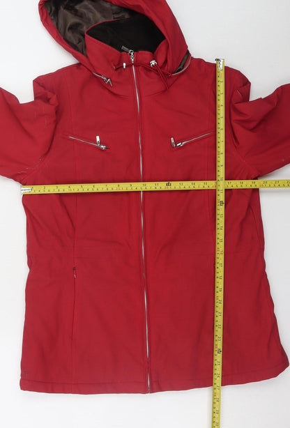 Womens UK Size M Weatherproof Red Parka Coat