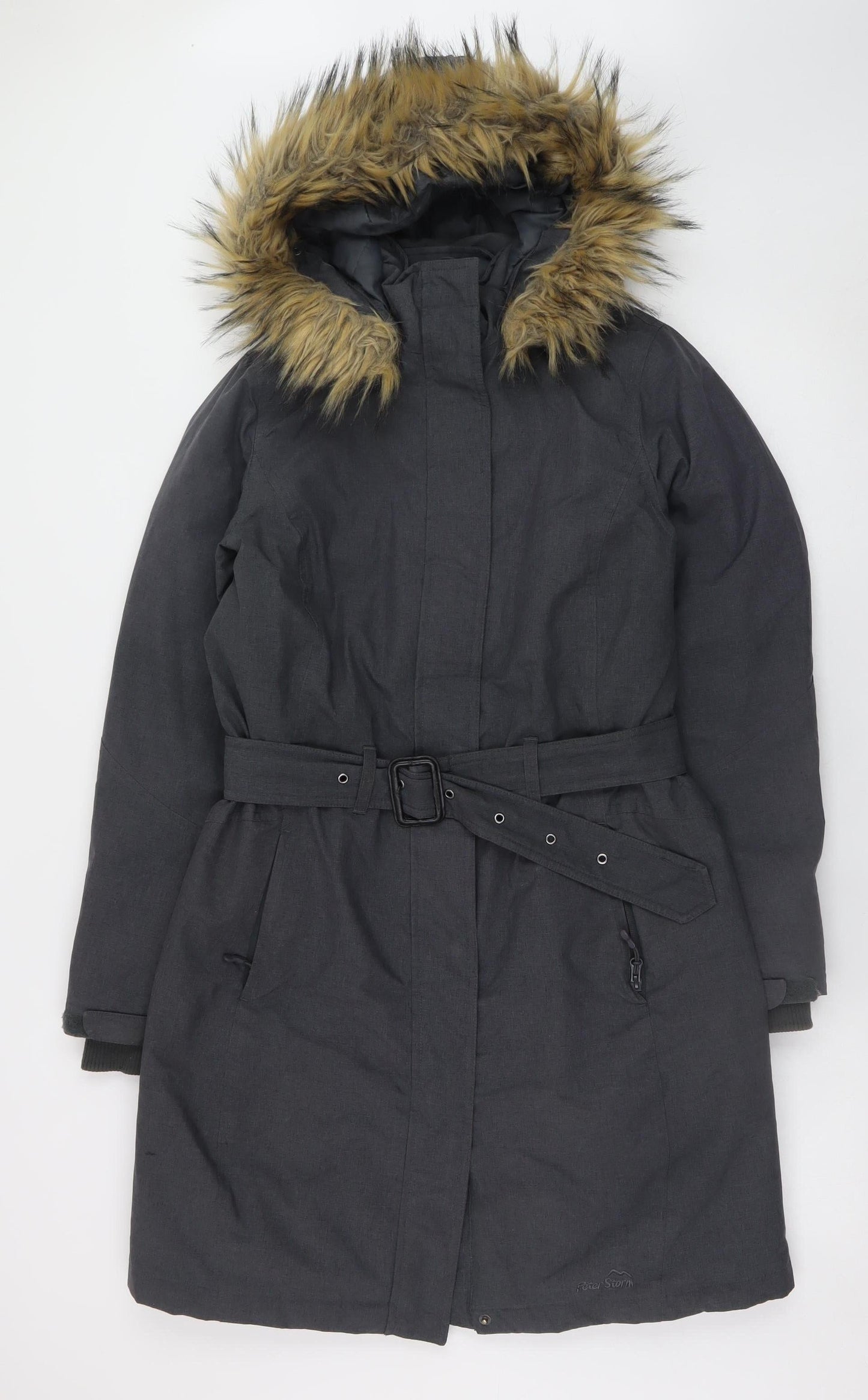 Womens UK Size 12 Peter Storm Black Parka Coat