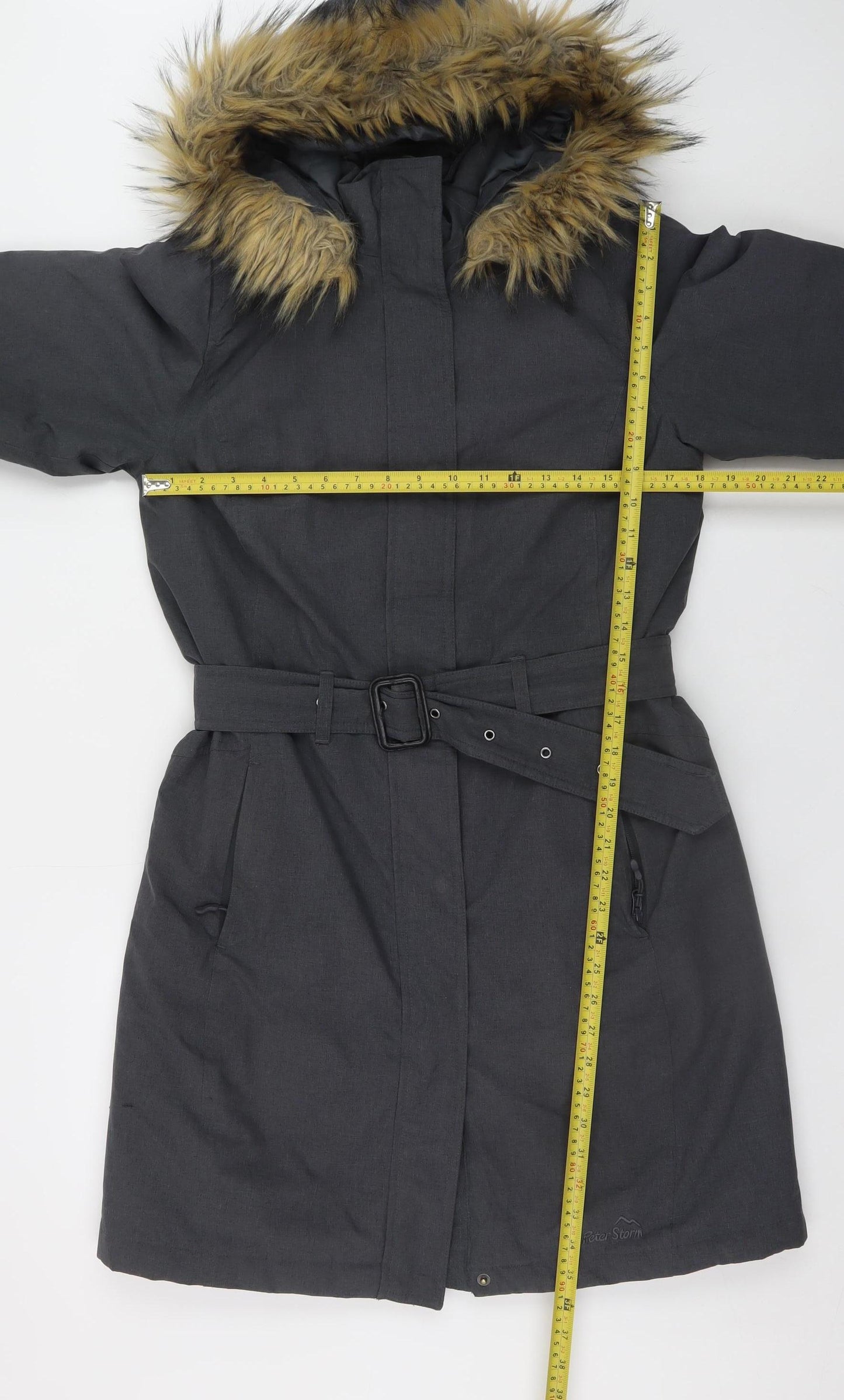 Womens UK Size 12 Peter Storm Black Parka Coat