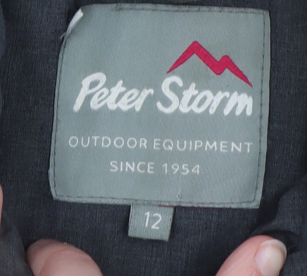 Womens UK Size 12 Peter Storm Black Parka Coat