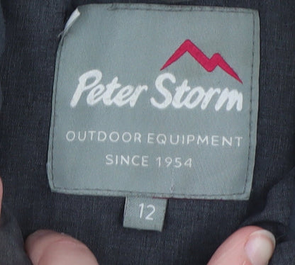 Womens UK Size 12 Peter Storm Black Parka Coat
