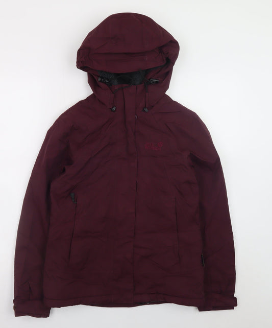 Womens UK Size 8 Jack Wolfskin Red Parka Coat