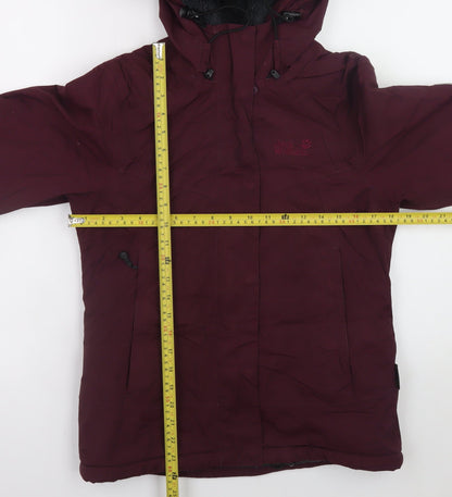 Womens UK Size 8 Jack Wolfskin Red Parka Coat