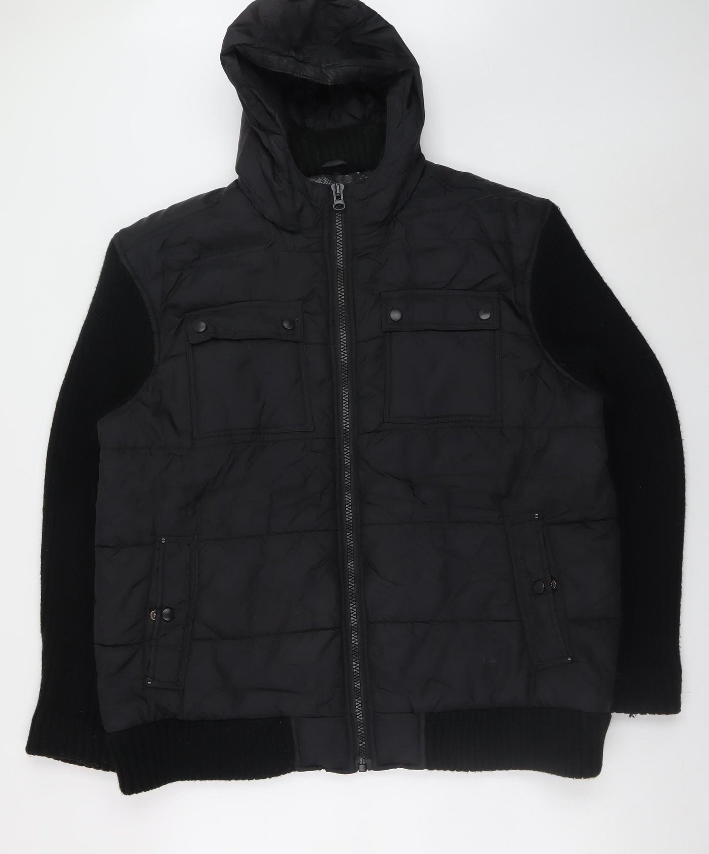 Mens UK Size 2XL Urban Spirit Black Puffer Jacket