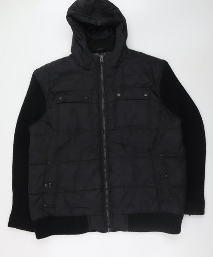Mens UK Size 2XL Urban Spirit Black Puffer Jacket