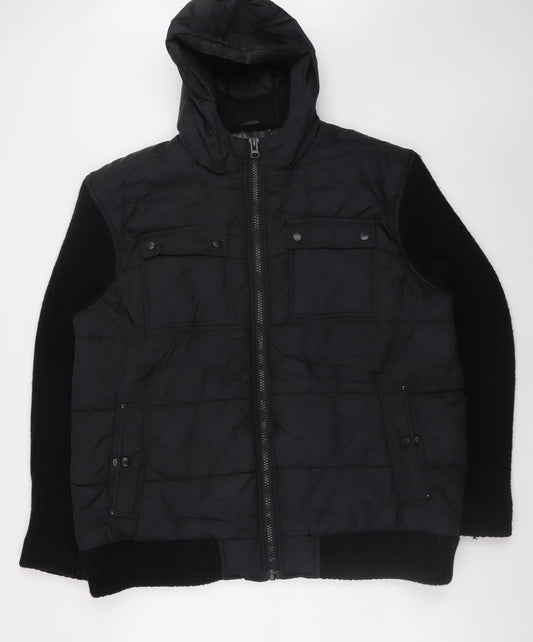 Mens UK Size 2XL Urban Spirit Black Puffer Jacket