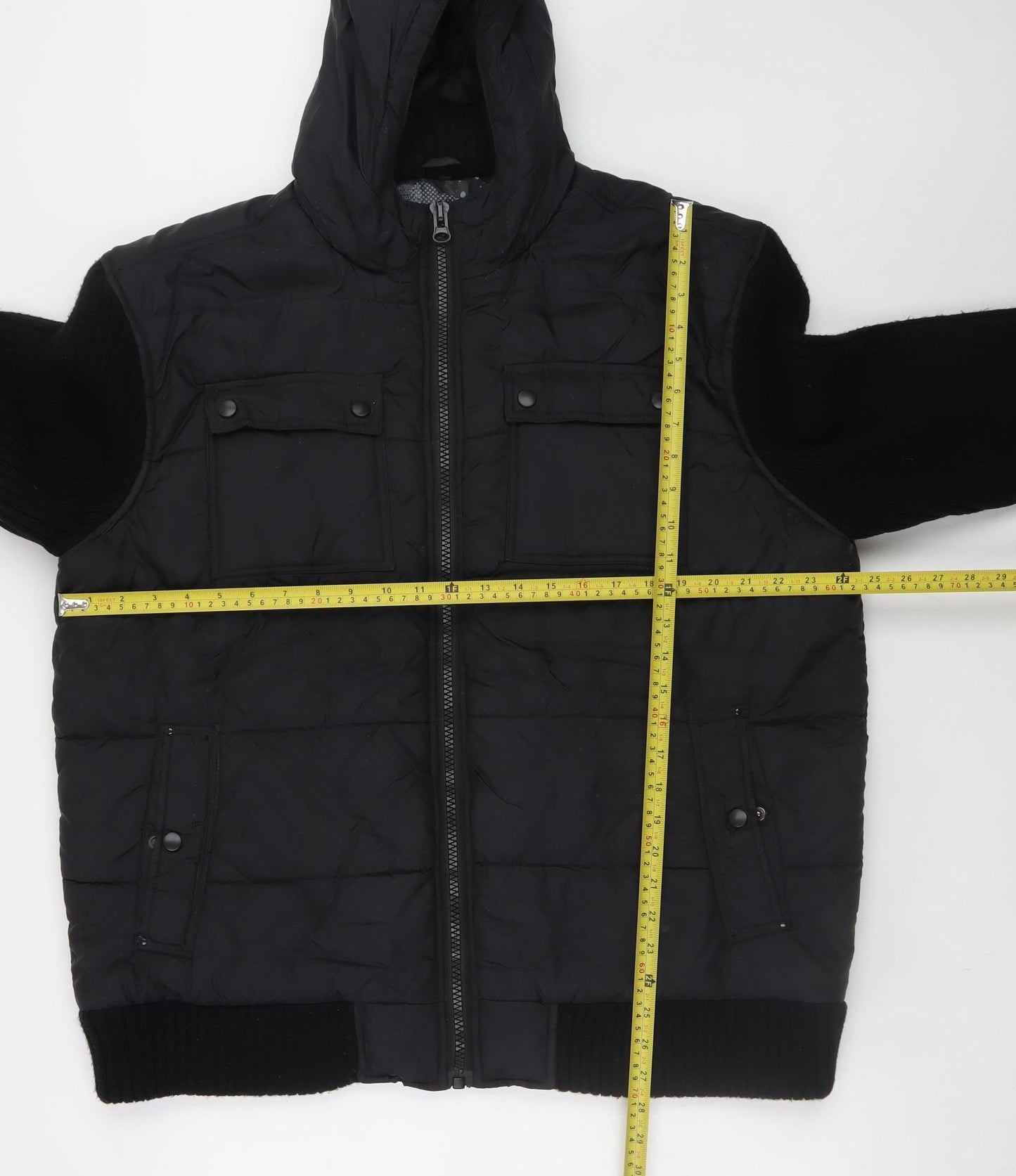 Mens UK Size 2XL Urban Spirit Black Puffer Jacket