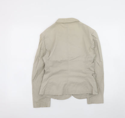 Aspesi Women’s Beige Blazer Jacket Size 12 Cotton Blend Smart Casual