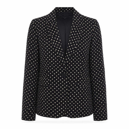 Marks and Spencer Women Black Polka Dot Blazer Size 10 Regular Fit