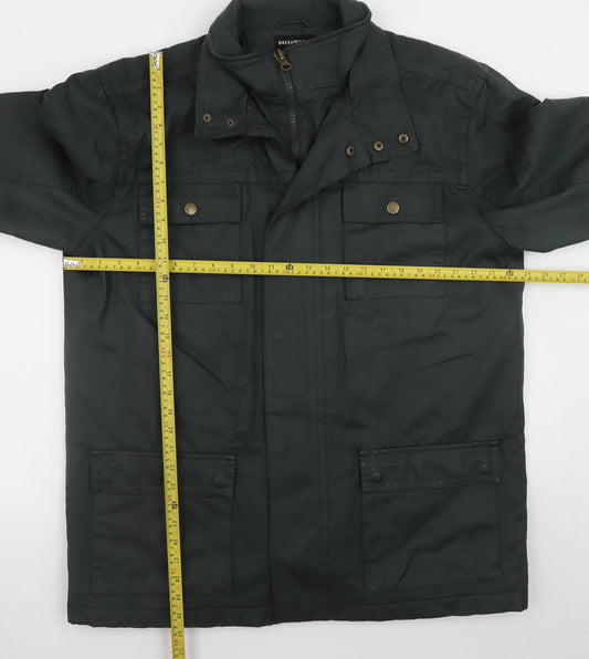 Greenwoods Men’s Green XL Military Style Lined Zip Jacket