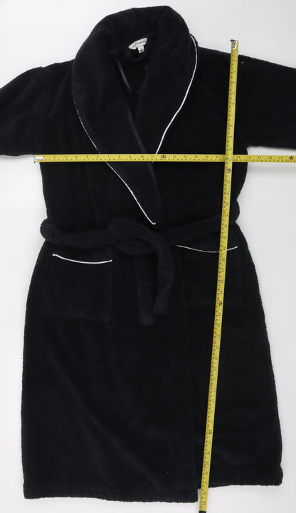 Marks and Spencer Men’s Black Terry Cotton Robe M Belted Nightwear
