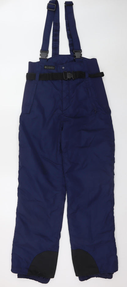 Mens UK Size S Columbia Regular Fit Snow Pants Blue Trousers