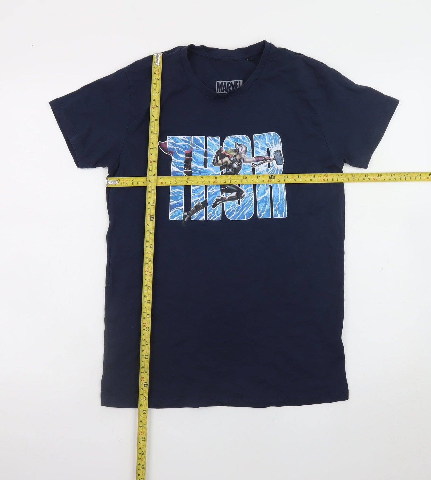 Mens UK Size S Marvel Blue  T-Shirt
