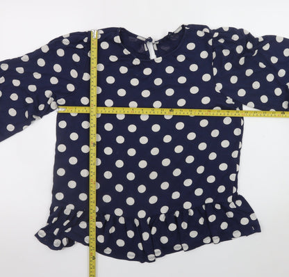 Womens UK Size 16 NEXT Blue Tunic Blouse