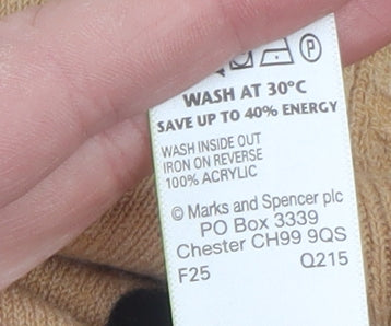 Womens UK Size 10 Marks and Spencer Beige Pullover Jumper