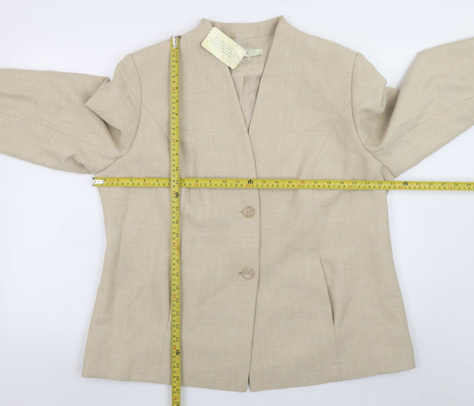 Womens UK Size 20 Classics Regular Beige Suit Jacket