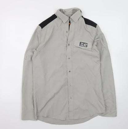 Craghoppers BG Mens Grey Outdoor Long Sleeve Button-Up Shirt Size S