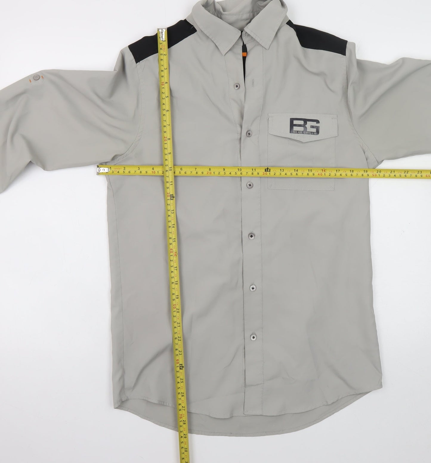 Craghoppers BG Mens Grey Outdoor Long Sleeve Button-Up Shirt Size S